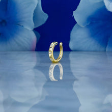 Load image into Gallery viewer, Single (Half Pair) 14k Solid Gold Natural Diamond Pyramid Design Non-Pierced Ear Cuff