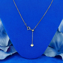 Load image into Gallery viewer, Solid 18k Gold Genuine Natural Diamond Baguette Drop Necklace for Women