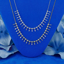 Load image into Gallery viewer, Solid 18k Gold Genuine Natural Diamond Baguette Drop Necklace for Women