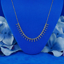 Load image into Gallery viewer, Solid 18k Gold Genuine Natural Diamond Baguette Drop Necklace for Women