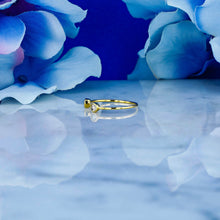 Load image into Gallery viewer, 14k Solid Gold Natural Diamond Open Bezel Set Minimalist Stacking Horseshoe Ring