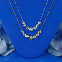 Load image into Gallery viewer, 14k Solid Gold Natural Diamond Pavé Round Graduated Necklace with Adjustable Chain