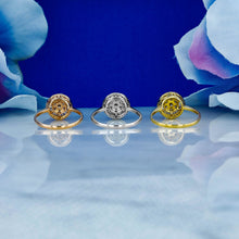 Load image into Gallery viewer, 14k Solid Gold Natural Diamond Baguette and Round Cocktail Ring