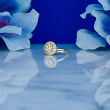 Load image into Gallery viewer, 14k Solid Gold Natural Diamond Baguette and Round Cocktail Ring
