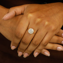 Load image into Gallery viewer, 14k Solid Gold Natural Diamond Baguette and Round Cocktail Ring