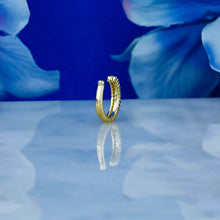 Load image into Gallery viewer, Single 14K Gold Natural Diamond Beaded Non-Pierced Ear Cuff