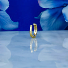 Load image into Gallery viewer, Single 14K Gold Natural Diamond Beaded Non-Pierced Ear Cuff