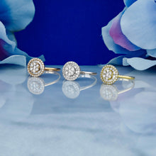 Load image into Gallery viewer, 14k Solid Gold Natural Diamond Baguette and Round Cocktail Ring