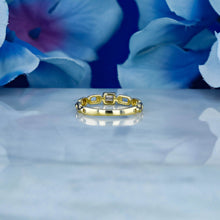 Load image into Gallery viewer, 14k Yellow Gold Natural Diamond Baguette Oval Link Ring