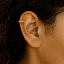 Load image into Gallery viewer, Single 14K Gold Natural Diamond Beaded Non-Pierced Ear Cuff