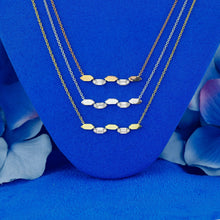 Load image into Gallery viewer, 14k Solid Gold Natural Baguette Diamond Zig Zag Hexagon Adjustable Necklace for Women or Girls