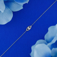 Load image into Gallery viewer, 14k Solid Gold Natural Diamond Evil Eye Adjustable Chain Bracelet