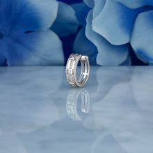 Load image into Gallery viewer, Single (Half Pair) 14k Solid Gold Natural Diamond Princess Round  Non-Pierce Ear Cuff with Rope Border