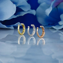 Load image into Gallery viewer, Single (Half Pair) 14k Solid Gold Natural Diamond Pyramid Design Non-Pierced Ear Cuff