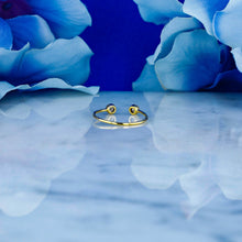 Load image into Gallery viewer, 14k Solid Gold Natural Diamond Open Bezel Set Minimalist Stacking Horseshoe Ring