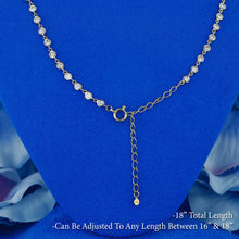 Load image into Gallery viewer, Solid 18k Gold Natural Diamond Bezel Set Diamonds By the Yard Adjustable Choker Necklace