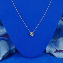 Load image into Gallery viewer, 14k Solid Gold Natural Diamond Flower Cluster with Adjustable Drawstring Chain