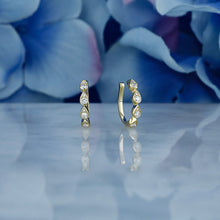 Load image into Gallery viewer, Single (Half Pair) 14k Solid Gold Natural Diamond Teardrop Non-Pierced Ear Cuff