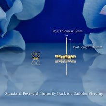 Load image into Gallery viewer, Single (Half Pair) 14K or 18k Gold Genuine Diamond Cluster Spray Ear Climber Crawler Earring Stud White Yellow Rose Gold 1/2" Length