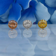 Load image into Gallery viewer, 14k or 18k Solid Gold Natural Diamond Baguette and Round  Statement Cluster Earrings