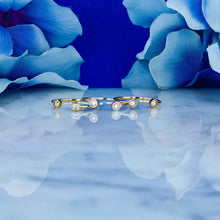 Load image into Gallery viewer, 14k Solid Gold Natural Diamond Open Bezel Set Minimalist Stacking Horseshoe Ring