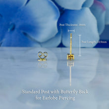 Load image into Gallery viewer, Single (Half Pair) 14k Solid Gold Natural Diamond Small Clover Flower Cluster Stud Earrings