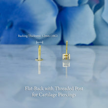 Load image into Gallery viewer, Single (Half Pair) 14k Solid Gold Natural Diamond Small Clover Flower Cluster Stud Earrings