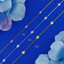 Load image into Gallery viewer, 14k Solid Gold Natural Diamond By the Yard Station Layering Bezel Set Bracelet