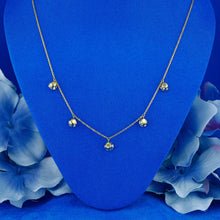 Load image into Gallery viewer, 18k Solid Gold Natural Diamond Round Solitaire Drop Necklace with Adjustable Drawstring Chain