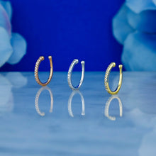 Load image into Gallery viewer, Single (Half Pair) 14k Solid Gold Natural Diamond Non Pierced Ear Cuff