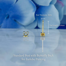 Load image into Gallery viewer, Single (Half Pair) 14k Solid Gold Natural Diamond Small Clover Flower Cluster Stud Earrings