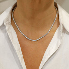 Load image into Gallery viewer, 14k Solid Gold Natural Diamond Flexible Tennis Necklace