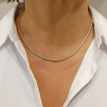 Load image into Gallery viewer, 14k Solid Gold Natural Diamond Flexible Tennis Necklace