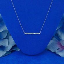 Load image into Gallery viewer, 18k Solid Gold Natural Diamond Bar Trapeze Necklace with Adjustable Drawstring Chain
