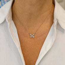 Load image into Gallery viewer, 18k Solid Gold Natural Diamond Pavé Butterfly Necklace