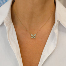 Load image into Gallery viewer, 18k Solid Gold Natural Diamond Pavé Butterfly Necklace