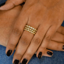 Load image into Gallery viewer, 14k Solid Gold Natural Diamond FULL Eternity Bezel Set Wedding Band Stack Ring