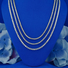 Load image into Gallery viewer, 14k Solid Gold Natural Diamond Flexible Tennis Necklace