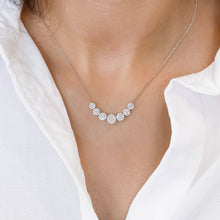 Load image into Gallery viewer, 14k Solid Gold Natural Diamond Pavé Round Graduated Necklace with Adjustable Chain