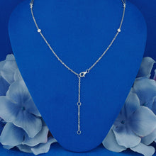 Load image into Gallery viewer, 18k Solid Gold Natural Diamond Double Strand Station Bezel Set Necklace with Adjustable Chain