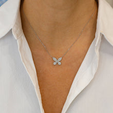 Load image into Gallery viewer, 18k Solid Gold Natural Diamond Pavé Butterfly Necklace