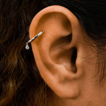 Load image into Gallery viewer, Single (Half Pair) 14k Solid Gold Natural Diamond Dangle Tear Drop Illusion Non-Pierce Ear Cuff