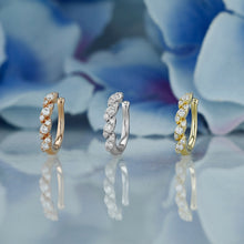 Load image into Gallery viewer, Single (Half Pair) 14k Solid Gold Natural Diamond Twist Leaf Illusion Non-Pierce Ear Cuff