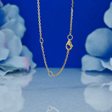 Load image into Gallery viewer, 14k Solid Gold Rainbow Sapphire Border Round Pendant Necklace with Adjustable Chain