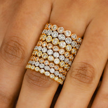 Load image into Gallery viewer, 14k Solid Gold Natural Diamond FULL Eternity Bezel Set Wedding Band Stack Ring