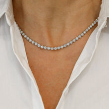 Load image into Gallery viewer, 14k Solid Gold Natural Diamond Tennis Choker Necklace