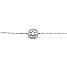Load image into Gallery viewer, Social Value 14K Solid Rose Gold Natural Diamond Star of David Bracelet
