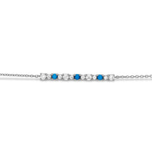 Load image into Gallery viewer, Social Value 18k Rose Gold Diamond and Turquoise Adjustable Chain Stack Bracelet
