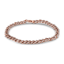 Load image into Gallery viewer, 18k Solid Gold and Genuine Diamond Heavyweight Cuban Link Reversible Chain Bracelet
