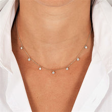 Load image into Gallery viewer, Social Value 18K Solid Gold Natural Diamond Drop Necklace
